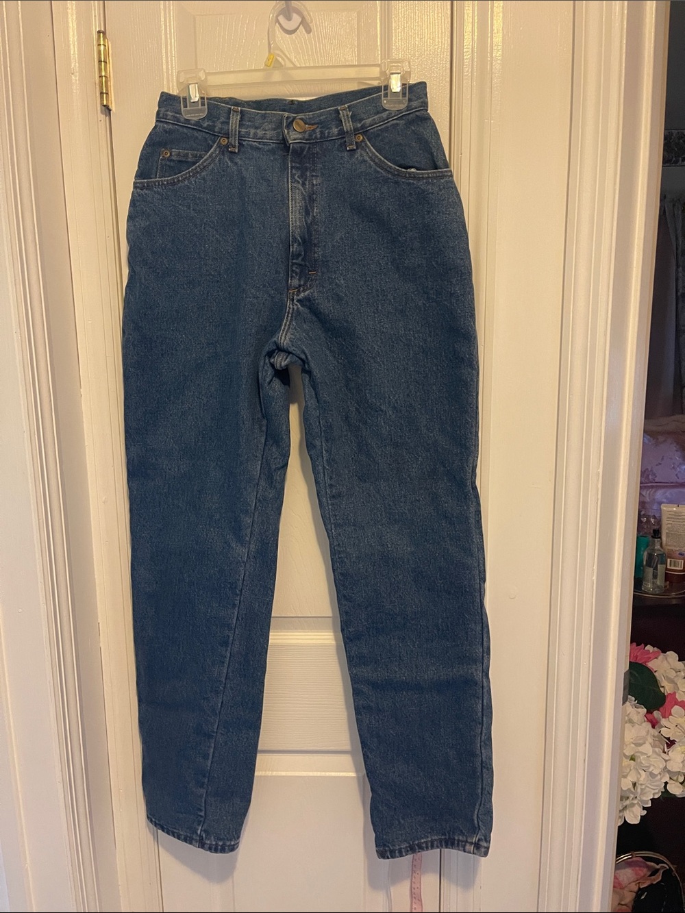 LL Bean flannel lined Blue Denim Jeans